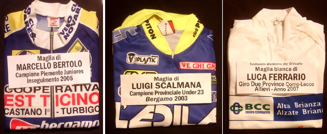 maglie donate al Santuario della Madonna del Ghisallo